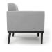 Poltrona Namoradeira Decorativa Karen Pés Fixo em Madeira Preto Suede Cinza G19 - Gran Belo