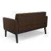 Poltrona Namoradeira Decorativa Karen Pés Fixo em Madeira Preto Suede Marrom 19 - Gran Belo