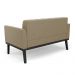 Poltrona Namoradeira Decorativa Karen Pés Fixo em Madeira Preto Suede Nude G19 - Gran Belo
