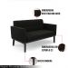 Poltrona Namoradeira Decorativa Karen Pés Fixo em Madeira Preto Suede Preto G19 - Gran Belo