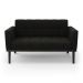 Poltrona Namoradeira Decorativa Karen Pés Fixo em Madeira Preto Suede Preto G19 - Gran Belo