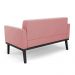 Poltrona Namoradeira Decorativa Karen Pés Fixo em Madeira Preto Suede Rose G19 - Gran Belo
