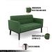 Poltrona Namoradeira Decorativa Karen Pés Fixo em Madeira Preto Suede Verde G19 - Gran Belo