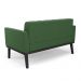 Poltrona Namoradeira Decorativa Karen Pés Fixo em Madeira Preto Suede Verde G19 - Gran Belo