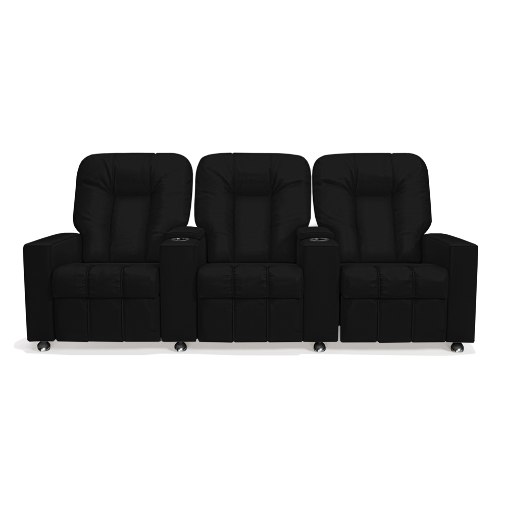 Poltrona Reclinável 3 lugares para Sala de Cinema Pequim PU Preto G23 - Gran Belo