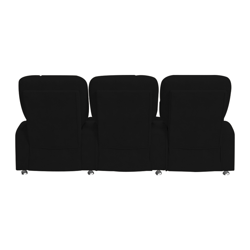 Poltrona Reclinável 3 lugares para Sala de Cinema Pequim Veludo Preto G23 - Gran Belo