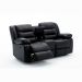 Poltrona Reclinável Elétrica Sala de Cinema Oscar 2 Lugares Baú/Massagem/Aquecimento PU Preto G31 - Laura Lar