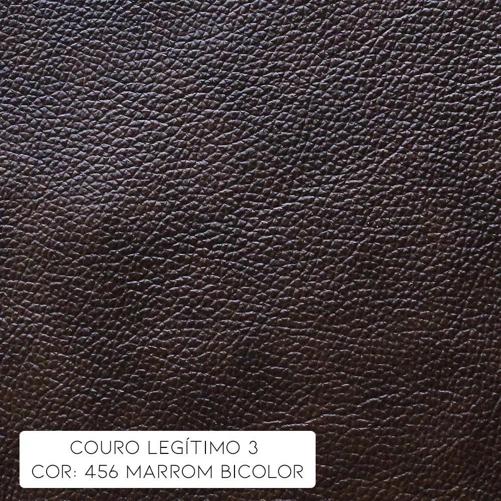 Poltrona Sala de Estar Chesterfield com Pés Madeira Couro Marrom G40 - Gran Belo