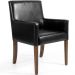 Poltrona Sala de Estar Decorativa Base Madeira Liverpool PU Sintético Preto G15 - Gran Belo