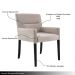 Poltrona Sala de Estar Decorativa Base Madeira Vicenza Veludo Nude G15 - Gran Belo