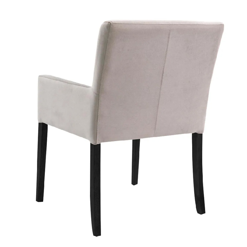 Poltrona Sala de Estar Decorativa Base Madeira Vicenza Veludo Nude G15 - Gran Belo