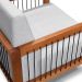 Poltrona Sala de Estar Pés Madeira Maciça Corda Náutica Preta 75cm Manila Linho Cinza Rústico G63 - Gran Belo