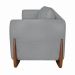 Poltrona Sala de Estar Pés em Madeira Buzz Linho Cinza G63 - Gran Belo