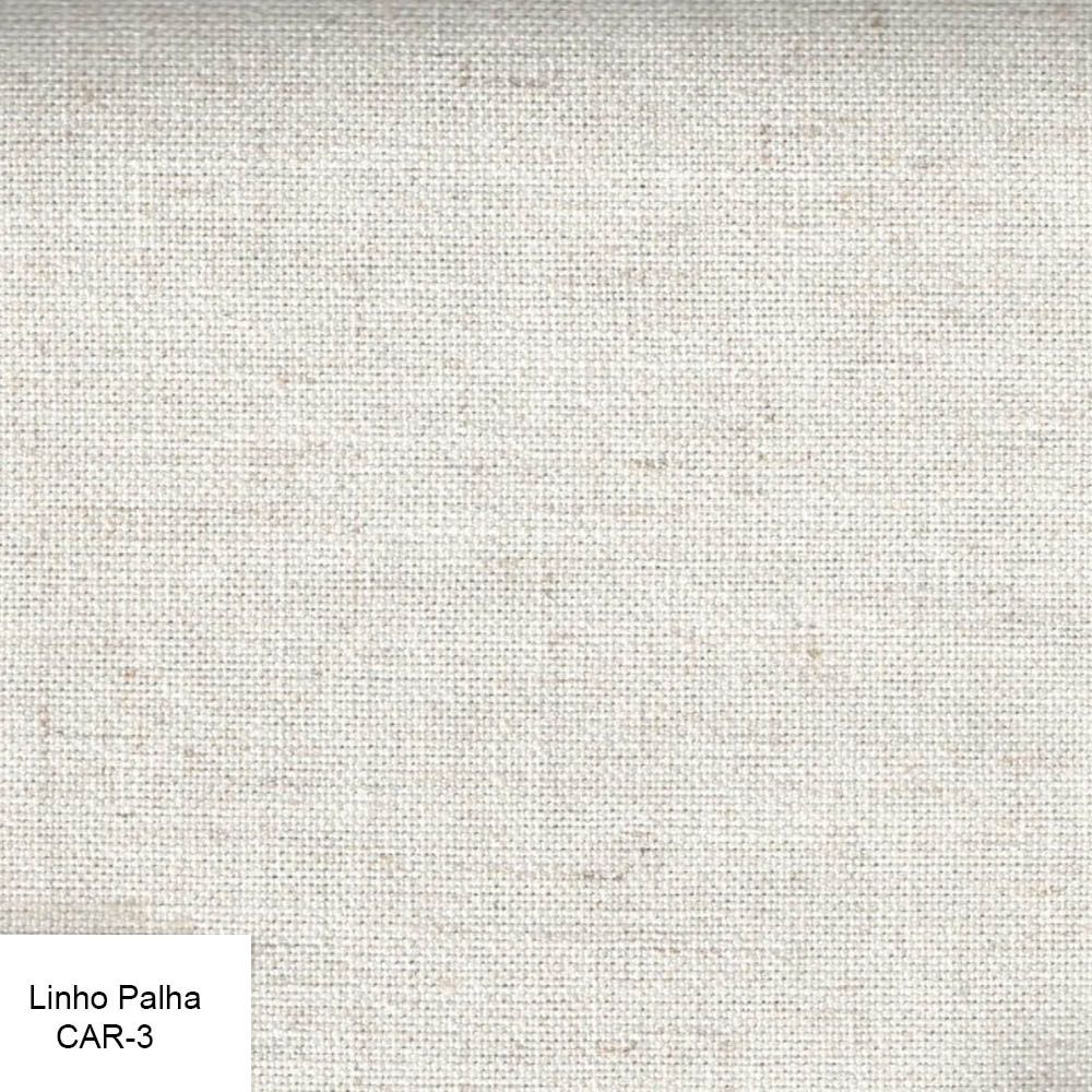 Poltrona com Puff Cintia Pés Madeira Linho Palha G38 - Gran Belo