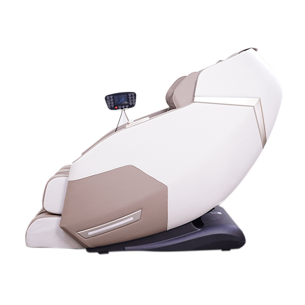 Poltrona de Massagem Elétrica 3D Marvin Reclinação Gravidade Zero Tela LCD PU Bege G94 - Gran Belo