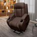 Poltrona do Papai Austin com Elevação Lift 150º Massagem Aquecimento PU Marrom Chocolate G31 - Gran Belo