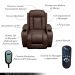 Poltrona do Papai Austin com Elevação Lift 150º Massagem Aquecimento PU Marrom Chocolate G31 - Gran Belo