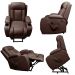 Poltrona do Papai Austin com Elevação Lift 150º Massagem Aquecimento PU Marrom Chocolate G31 - Gran Belo