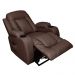 Poltrona do Papai Austin com Elevação Lift 150º Massagem Aquecimento PU Marrom Chocolate G31 - Gran Belo