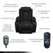 Poltrona do Papai Austin com Elevação Lift 150º Massagem Aquecimento PU Preto G31 - Gran Belo