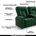 Poltrona do Papai Reclinável 2 Lugares Sala de Cinema Pequim Manual PU Verde G23 - Gran Belo
