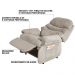 Poltrona do Papai Reclinável Debby Suede Areia G30 - Gran Belo