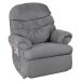 Poltrona do Papai Reclinável Debby Suede Cinza G30 - Gran Belo