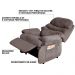 Poltrona do Papai Reclinável Debby Suede Marrom Claro G30 - Gran Belo