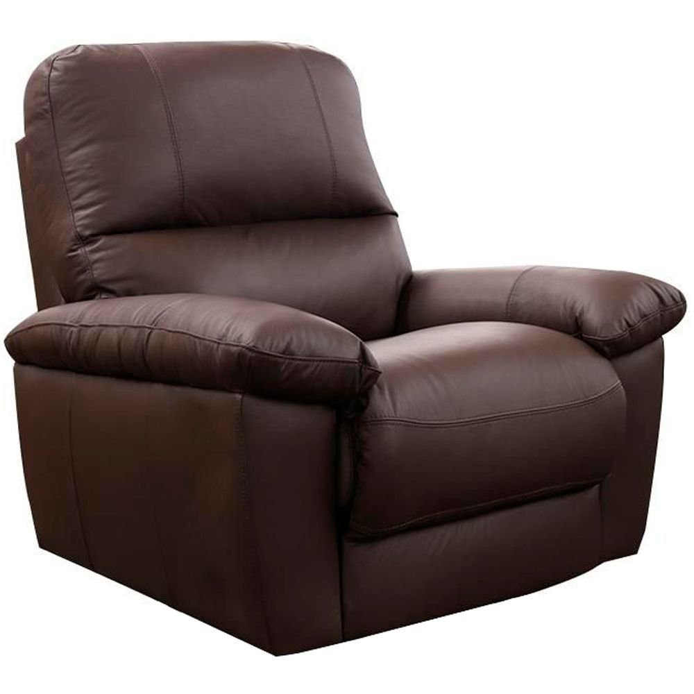 Poltrona do Papai Reclinável Elétrica Armênia Power Touch Couro Capucino - Gran Belo