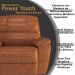 Poltrona do Papai Reclinável Elétrica Armênia Power Touch Couro Caramelo G40 - Gran Belo