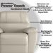 Poltrona do Papai Reclinável Elétrica Armênia Power Touch Couro Off White G40 - Gran Belo