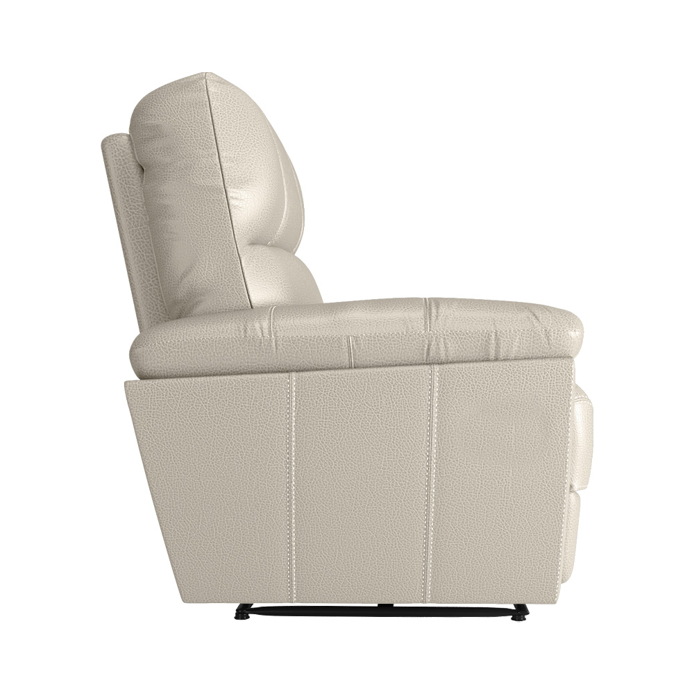 Poltrona do Papai Reclinável Elétrica Armênia Power Touch Couro Off White G40 - Gran Belo