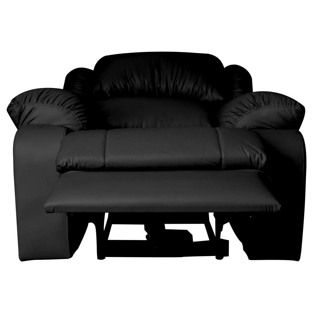 Poltrona do Papai Reclinável Elétrica Magnum PU Sintético Preto G23 - Gran Belo
