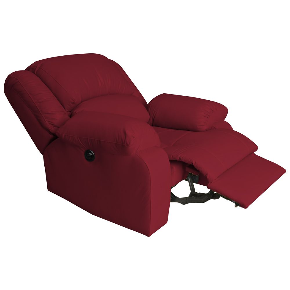 Poltrona do Papai Reclinável Elétrica Magnum PU Sintético Vermelho - Gran Belo
