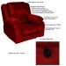 Poltrona do Papai Reclinável Elétrica Magnum Veludo Vermelho G23 - Gran Belo