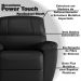 Poltrona do Papai Reclinável Elétrica Power Touch Armênia Couro Preto G40 - Gran Belo