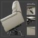 Poltrona do Papai Reclinável Elétrica com Controle Kyoto Lift Couro Off White G43 - Gran Belo
