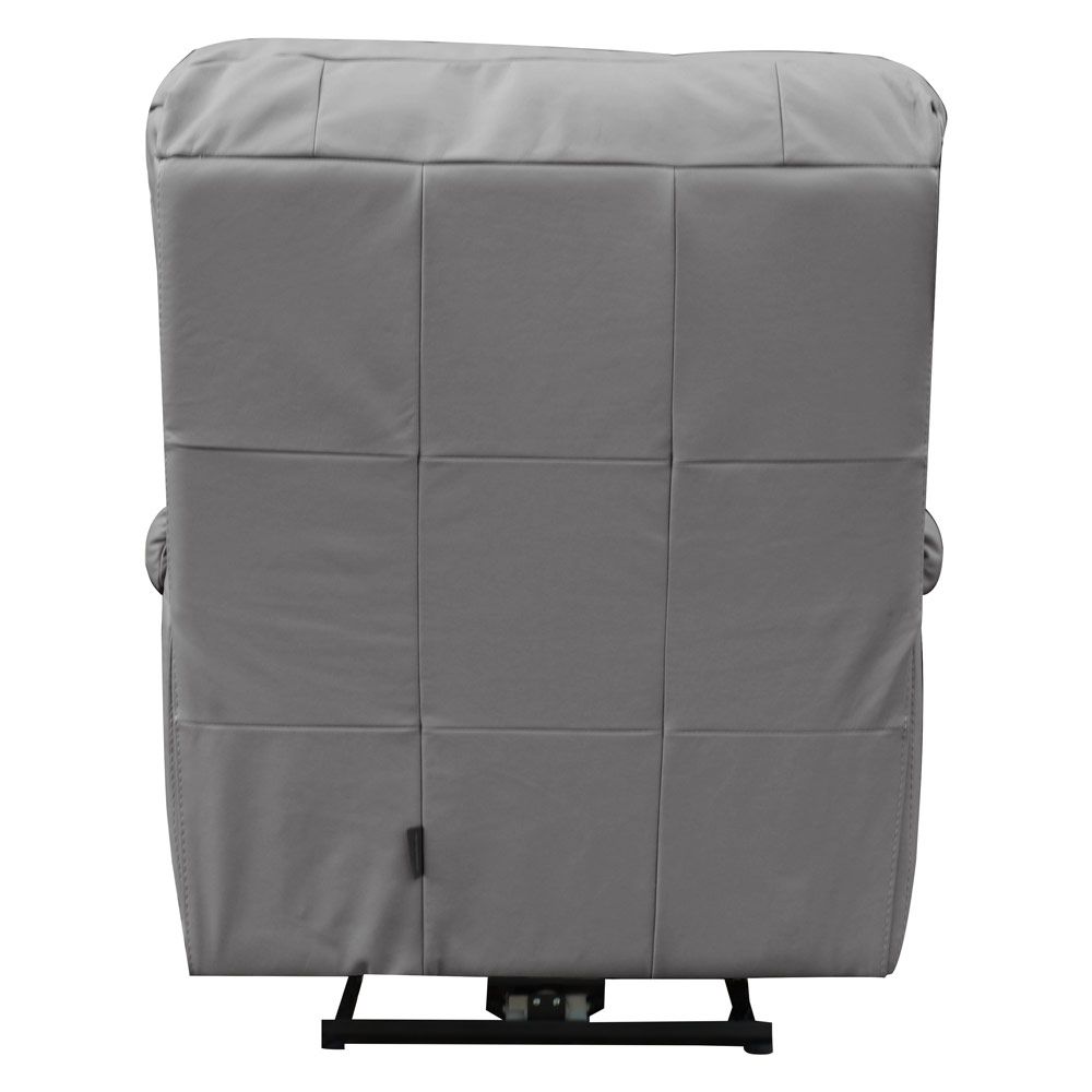 Poltrona do Papai Reclinável Elétrica com Controle Kyoto Power Couro Cinza G43 - Gran Belo
