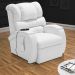 Poltrona do Papai Reclinável Elétrica com Controle Sala de Estar Oasis PU Sintético Branco G23 - Gran Belo