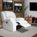 Poltrona do Papai Reclinável Elétrica com Entrada USB Magnum PU Sintético Branco G23 - Gran Belo