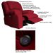 Poltrona do Papai Reclinável Elétrica com Entrada USB Magnum PU Sintético Vermelho G23 - Gran Belo