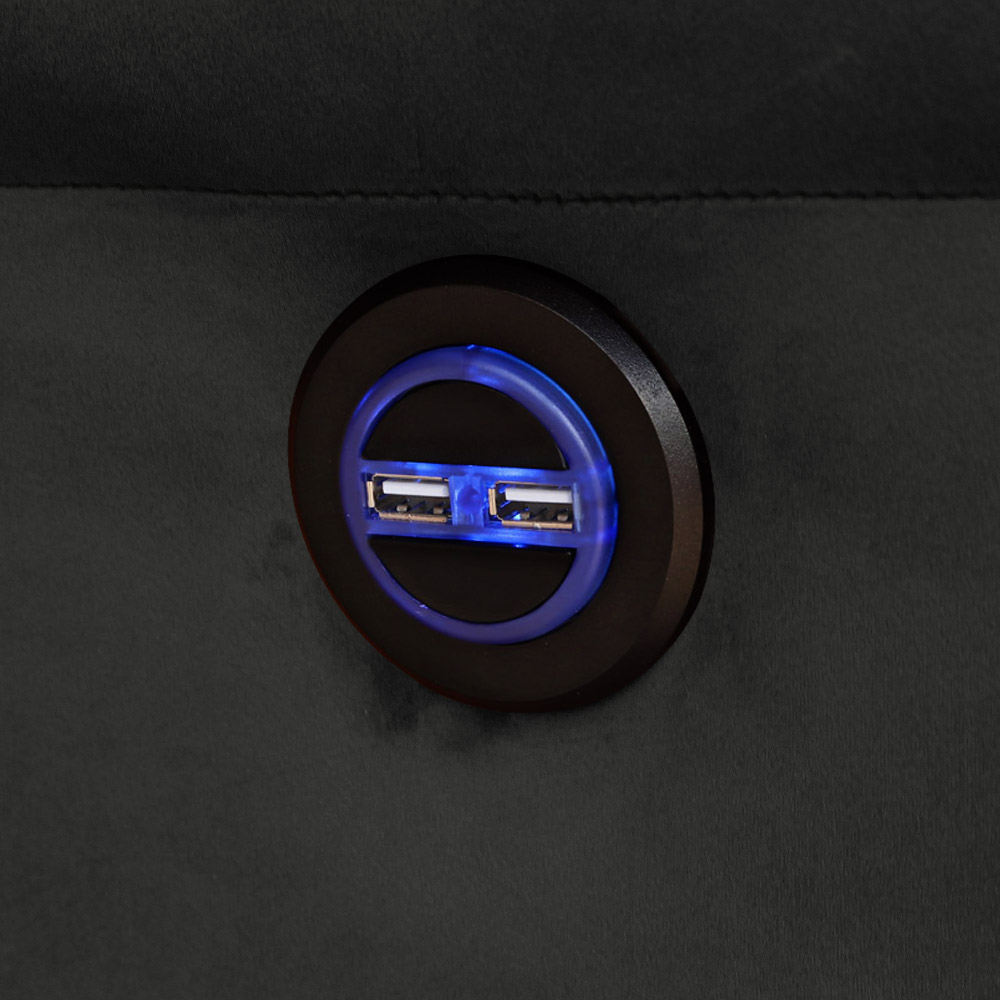 Poltrona do Papai Reclinável Elétrica com Entrada USB Magnum Veludo Marrom G23 - Gran Belo