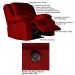 Poltrona do Papai Reclinável Elétrica com Entrada USB Magnum Veludo Vermelho G23 - Gran Belo