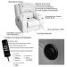Poltrona do Papai Reclinável Elétrica com Massagem Magnum PU Sintético Branco G23 - Gran Belo