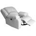 Poltrona do Papai Reclinável Elétrica com Massagem Magnum PU Sintético Branco G23 - Gran Belo