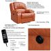Poltrona do Papai Reclinável Elétrica com Massagem Magnum PU Sintético Caramelo G23 - Gran Belo
