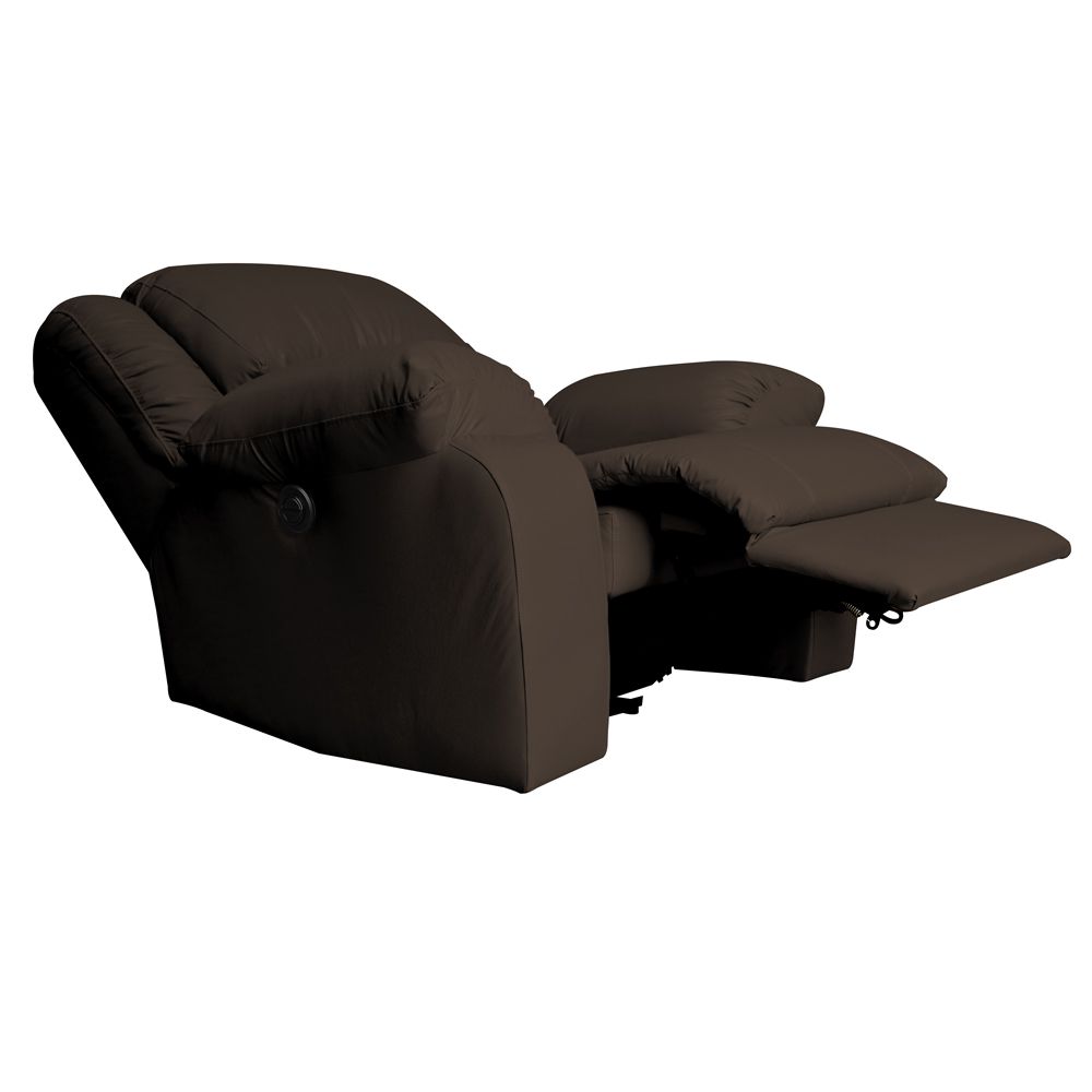 Poltrona do Papai Reclinável Elétrica com Massagem Magnum PU Sintético Marrom Fosco G23 - Gran Belo