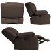 Poltrona do Papai Reclinável Elétrica com Massagem Magnum PU Sintético Marrom Fosco G23 - Gran Belo