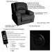 Poltrona do Papai Reclinável Elétrica com Massagem Magnum PU Sintético Preto G23 - Gran Belo