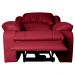 Poltrona do Papai Reclinável Elétrica com Massagem Magnum PU Sintético Vermelho G23 - Gran Belo